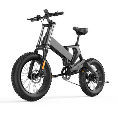 دوچرخه تاشو برقی تایر 20 اینچی چربی AC100v با باتری لیتیوم 10AH