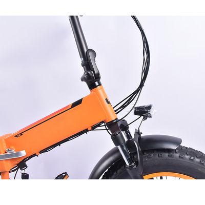 500w دوچرخه تاشو برقی تایر چربی با زنجیره KMC 34 کیلوگرم وزن ناخالص