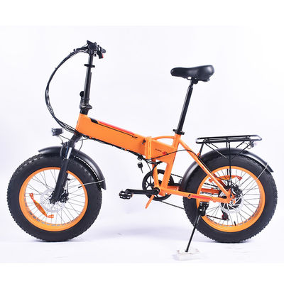 500w دوچرخه تاشو برقی تایر چربی با زنجیره KMC 34 کیلوگرم وزن ناخالص