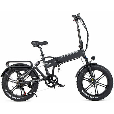 دوچرخه برقی تایر چربی تاشو 750 وات ، 30 کیلومتر ساعت تاشو E Bike 5grade سیستم